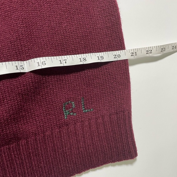 Polo Ralph Lauren Burgundy Bear Crewneck Sweater - Picture 7 of 10
